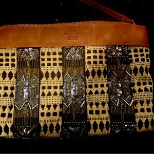 Abercrombie and fitch purse ethnic knit detail clutch